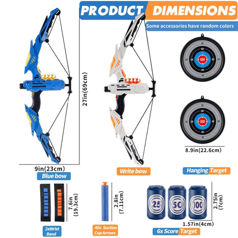 Soft Dart Archery Toy with LED Lights – Indoor & Outdoor Sports !