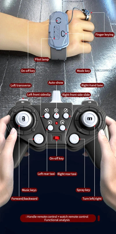 Gesture Sensing Stunt RC Car with 360 Drifting & Realistic Effects - product detail view 13