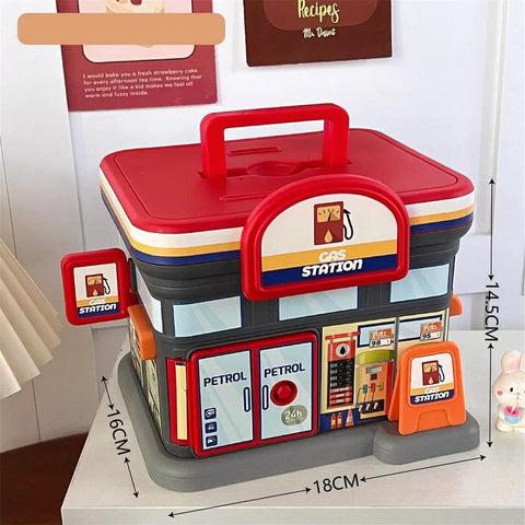 Store Shaped Money Box with Key Lock