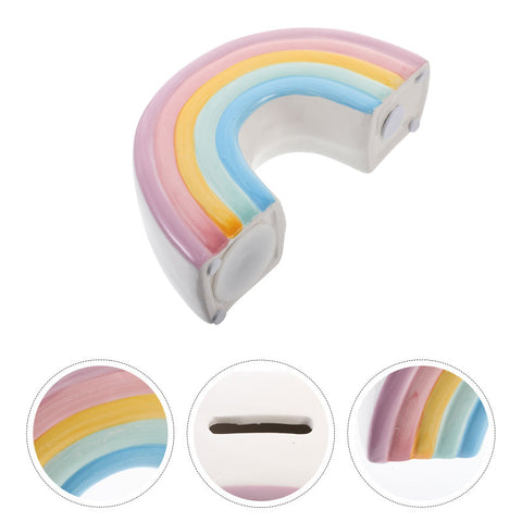 Rainbow Saving Pot Piggy Bank – Fun Cartoon Coin Container for Kids