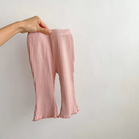 Baby Girls' Flared Pants - Korean Style Solid Color Leggings
