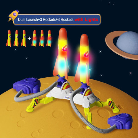 Rocket Foot Pump Launcher – Jump, Stomp, and Soar High with Foam Rockets!