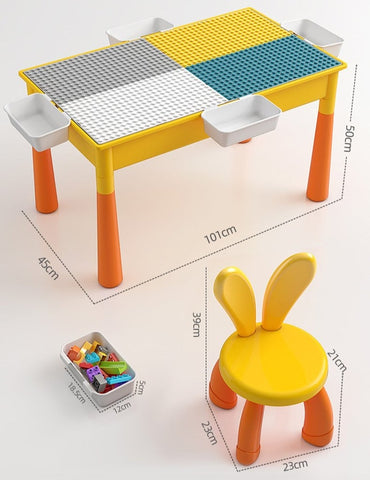 5-in-1 Kids Activity Table - With Chair Set & Marble Run!