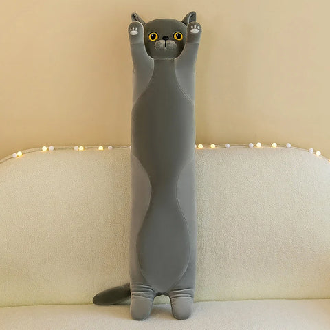 Long Cat Plush Toy – Soft Stuffed Pillow for Office Nap & Home Decor
