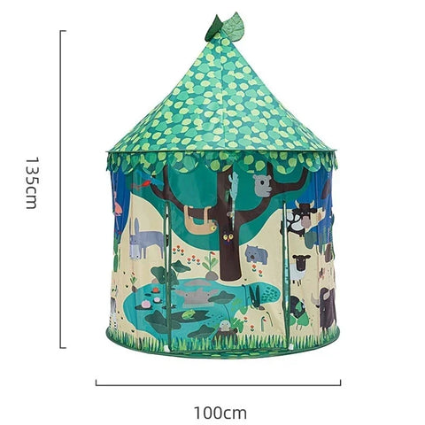 Portable Forest Kids Play Tent - Folding Toy House for Indoor and Outdoor Fun