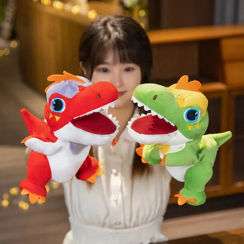 Cute Tyrannosaurus Rex Hand Puppet Plush Toy – Interactive Glove Doll