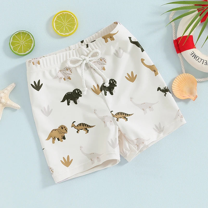 Printed Swim Shorts for Toddler Boys – UPF 50+ Sun Protection! Teeny Pandas