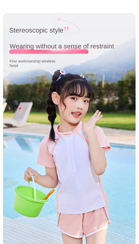 Double Layers Girls Two-Piece Swimwear