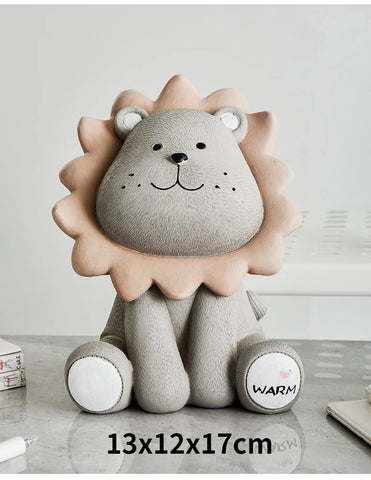 Nordic Lion Piggy Bank – Creative and Cute Coin Holder for Kids