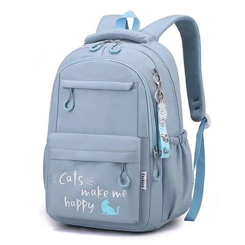 Large Capacity Lightweight Nylon School Backpack – Waterproof and Breathable
