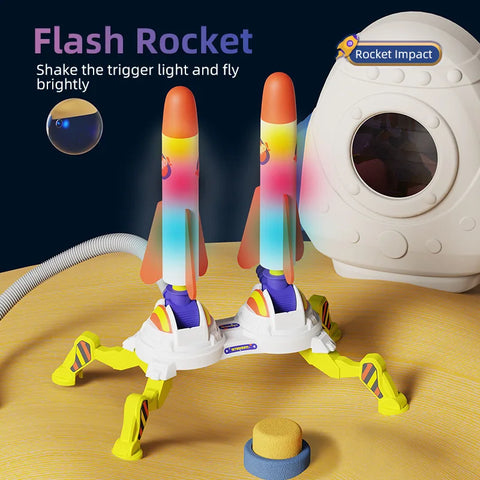 Rocket Foot Pump Launcher – Jump, Stomp, and Soar High with Foam Rockets!