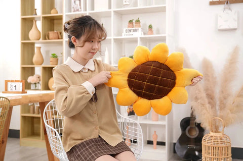 Stuffed Soft Plant Sunflower Plush Toy – Cute Plush Cushion