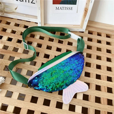 Fashion Sequin Fanny Pack for Kids – Shiny Mermaid Waist Bag for Girls
