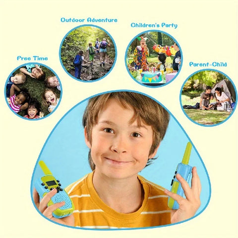 2 Walkie Talkie for Kids – 22 Channels, 2 Way Radios, LCD Backlit Screen, Flashlight