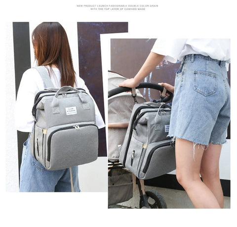 Multifunctional Nappy Backpack with Portable Crib – Convenience Meets Comfort for Parents on the Go Teeny Pandas
