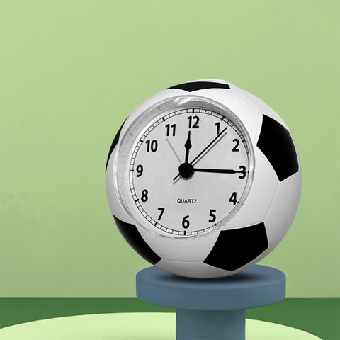 Soccer Ball Alarm Clock - Silent 3D Football Shaped Clock for Students and Kids