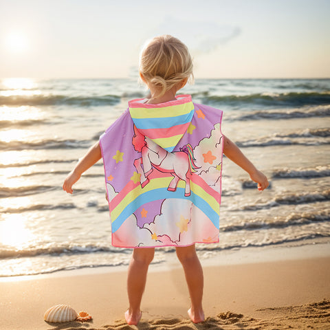 Hooded Beach Towel Cape for Kids