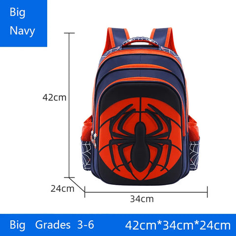 Spider Backpack + Pencil Case Set for Boys – Waterproof Primary School Bag
