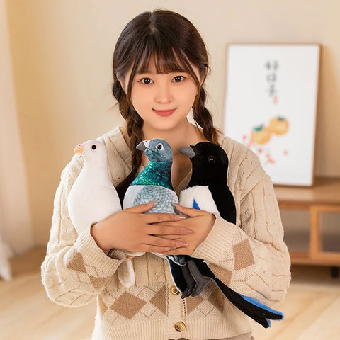 Lifelike Bird Plush Toys – Simulation Pigeon and Dove Stuffed Animals