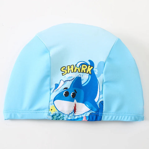 Kids Shark Print Floating Swimsuit with Cap