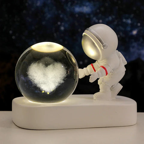 Astronaut Starry Sky Crystal Ball Night Light - Desktop Luminous Decoration!
