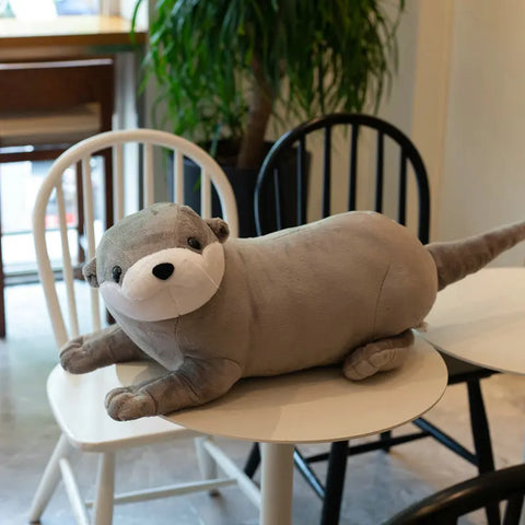 Lovely Otter Plush Toy – Realistic Stuffed Wild Animal Doll