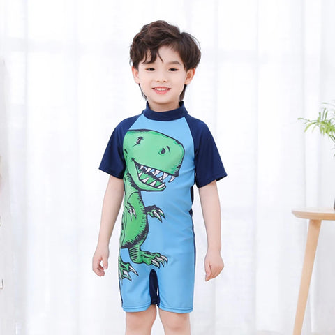 Short Sleeve One-piece Swimsuit for Girls and Boys