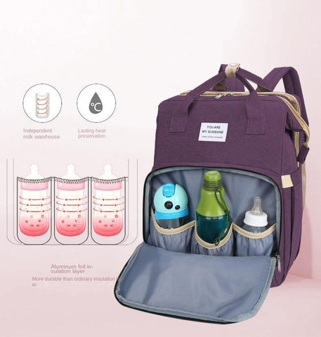 Multifunctional Nappy Backpack with Portable Crib – Convenience Meets Comfort for Parents on the Go Teeny Pandas