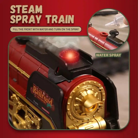 Christmas Series Remote Control Electric Steam Train Set with Lights
