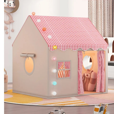 Kids Small House Folding Playtent - Princess Girl Castle Play House Toy Tent