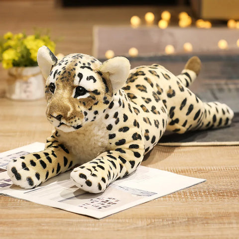 Lion, Tiger, Leopard Plush Toy - Cute Stuffed Soft Realistic Animal Decor Gift