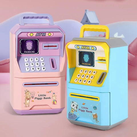 Educational Multifunctional Password Piggy Bank – ATM-Style Money Box for Kids