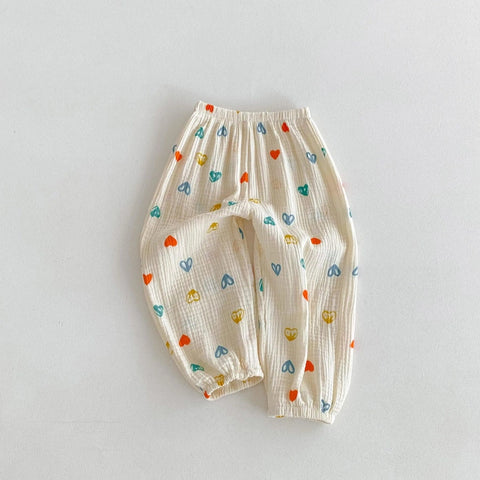 Anti-Mosquito Floral Harem Pants for Kids - Summer Loose Casual Trousers