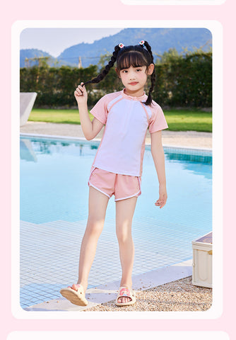 Double Layers Girls Two-Piece Swimwear