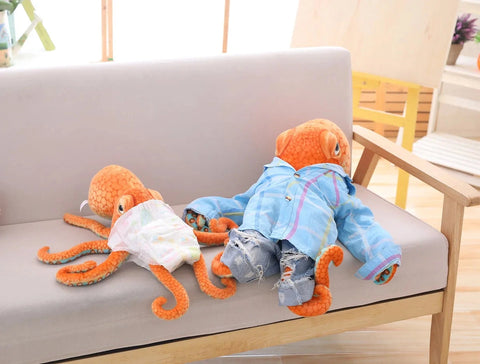 Simulation Octopus and Squid Plush Toys – Realistic Animal Stuffed Dolls