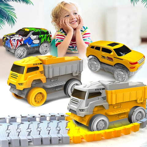 Electric Car Track Set - With Multi-Action Design! Teeny Pandas