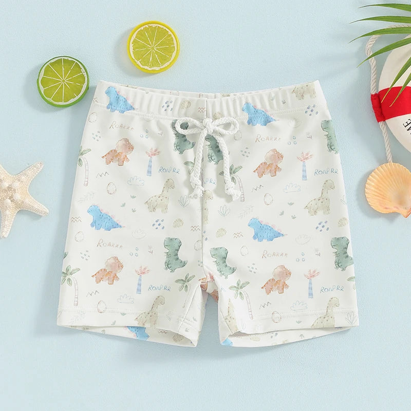 Printed Swim Shorts for Toddler Boys – UPF 50+ Sun Protection! Teeny Pandas