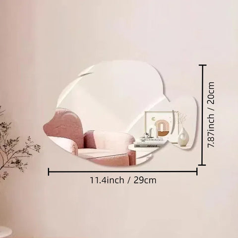 Fish Shape Acrylic Shatterproof Safety Mirror for Kids