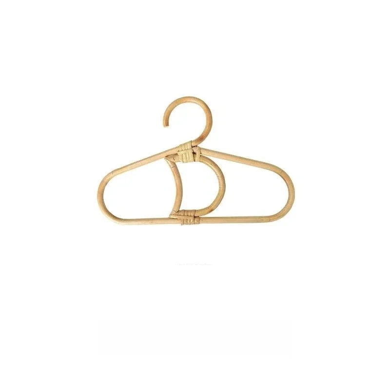 Eco-Friendly Kids Rattan Clothes Hanger - Non-toxic and Durable! Teeny Pandas
