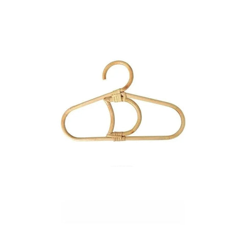 Eco-Friendly Kids Rattan Clothes Hanger - Non-toxic and Durable! Teeny Pandas