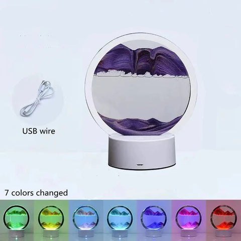 Quicksand Lamp Ornament Hourglass - Sand Painting 3D Night Light