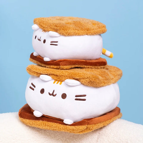 Cute Chocolate Cookie Sandwich Fat Cat Plush Toy – Biscuit Cat Throw Pillow