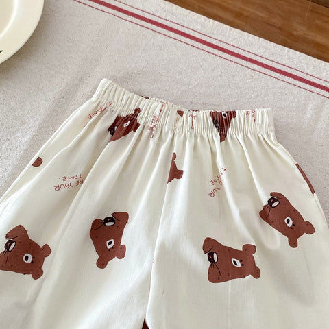 Cartoon Plaid Harem Pants for Kids - Summer Casual Loose Trousers