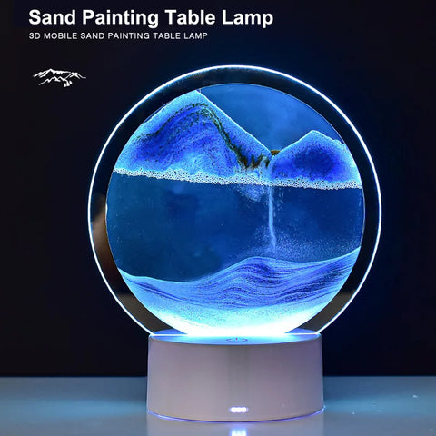 Quicksand Lamp Ornament Hourglass - Sand Painting 3D Night Light