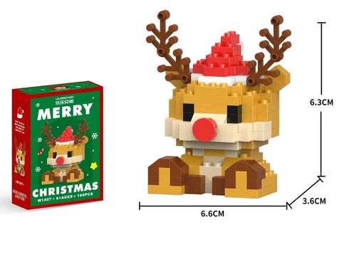 Christmas Holiday Snowman Building Blocks Set - Educational Toy for Children!