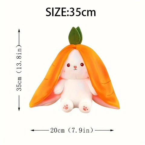 Reversible Carrot and Strawberry Bunny Plushies