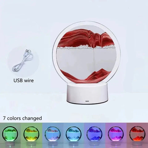 Quicksand Lamp Ornament Hourglass - Sand Painting 3D Night Light