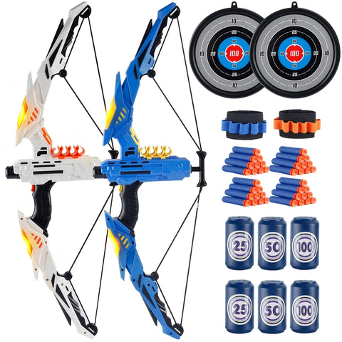 Soft Dart Archery Toy with LED Lights – Indoor & Outdoor Sports !