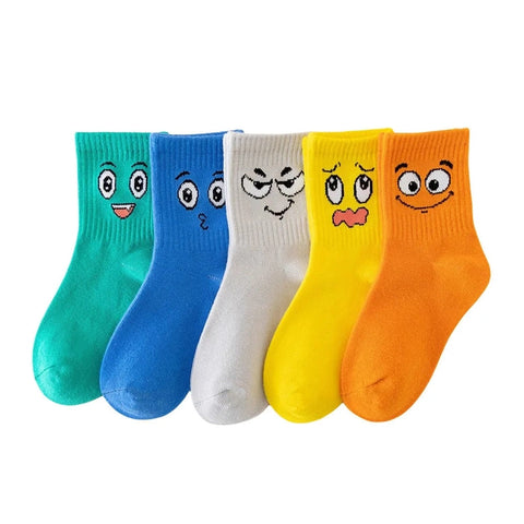 Kids' Emoticon Funny Face Pattern Socks