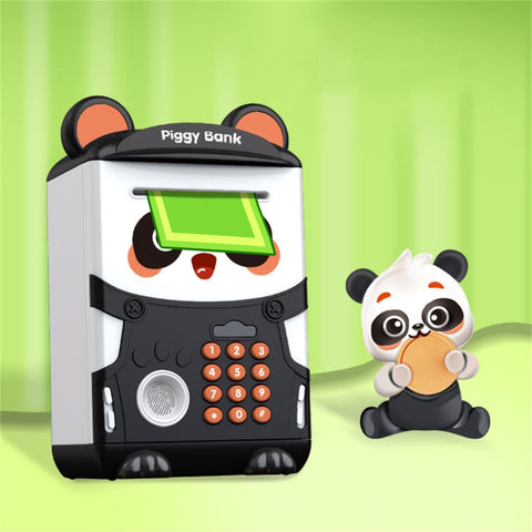Panda Piggy Bank with Fingerprint & Password Unlock – Automatic ATM Money Box